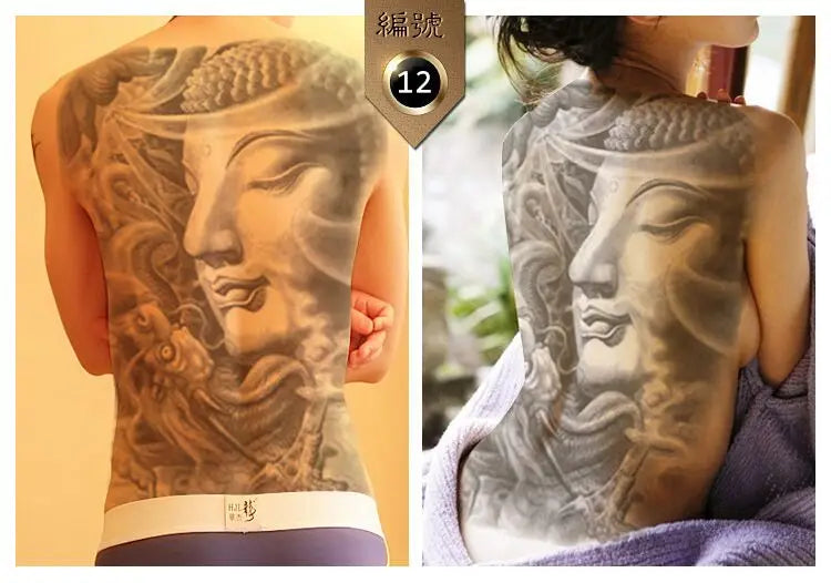 Large Temporary Tattoo Sticker Waterproof Geometric Design