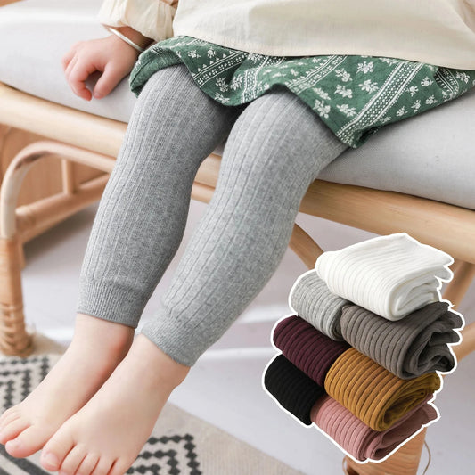 Baby cotton stretch leggings fabric texture closeup