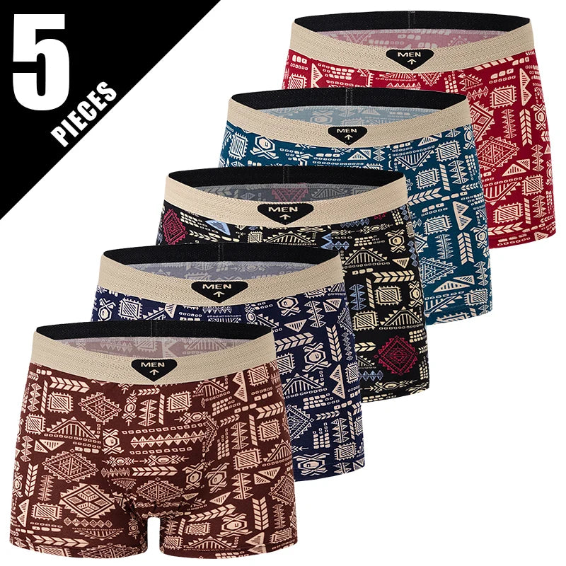 Printed boxers multi-pack front view