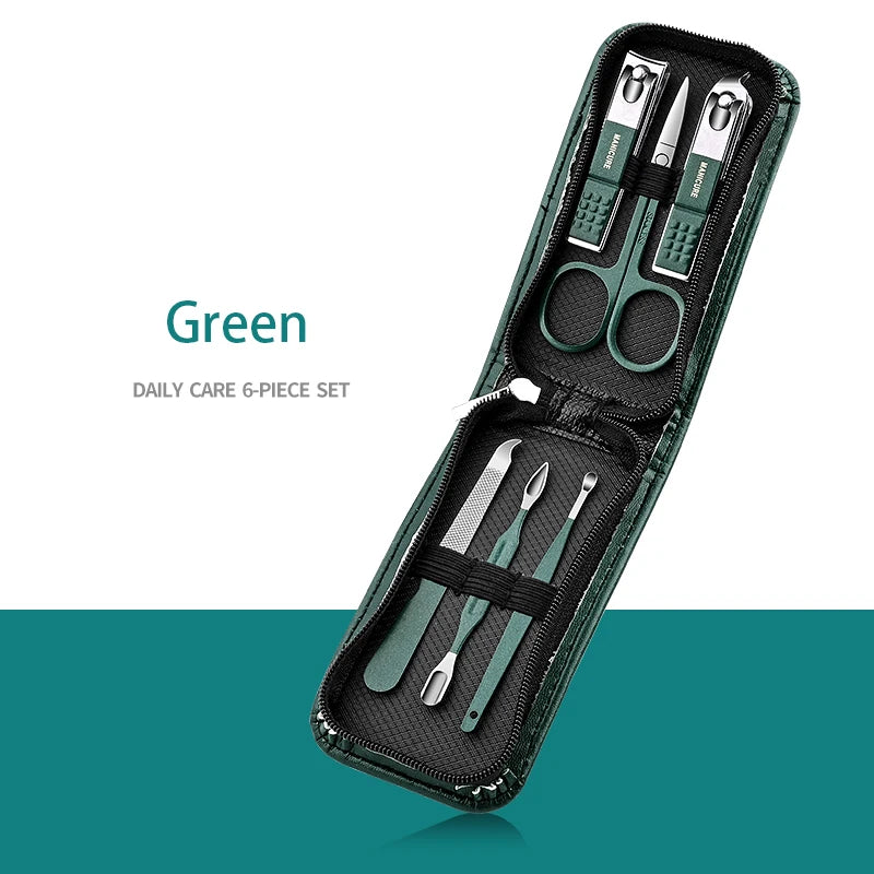 Manicure pedicure tool set open display
