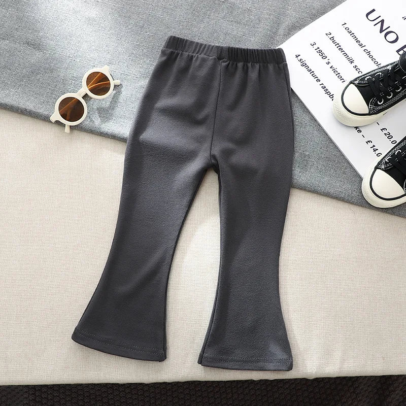 Girls flared leggings worn by child