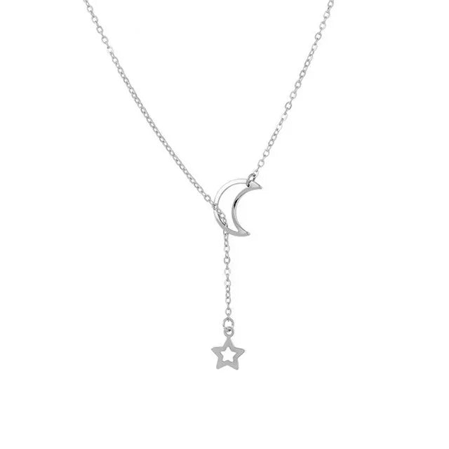 Moon star pendant necklace