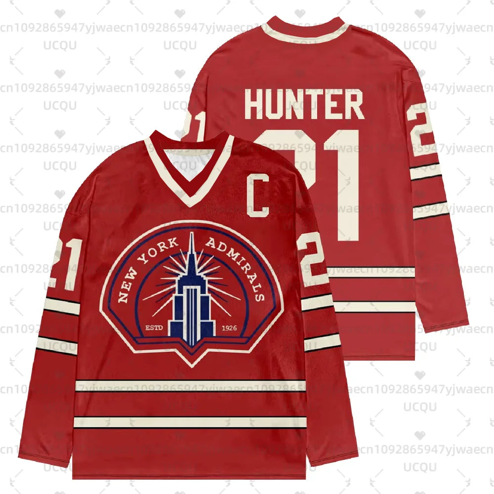 Long sleeve hockey graphic tee front view