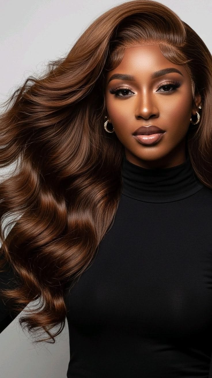 Wigs for women with balayage highlights and stylish hair color