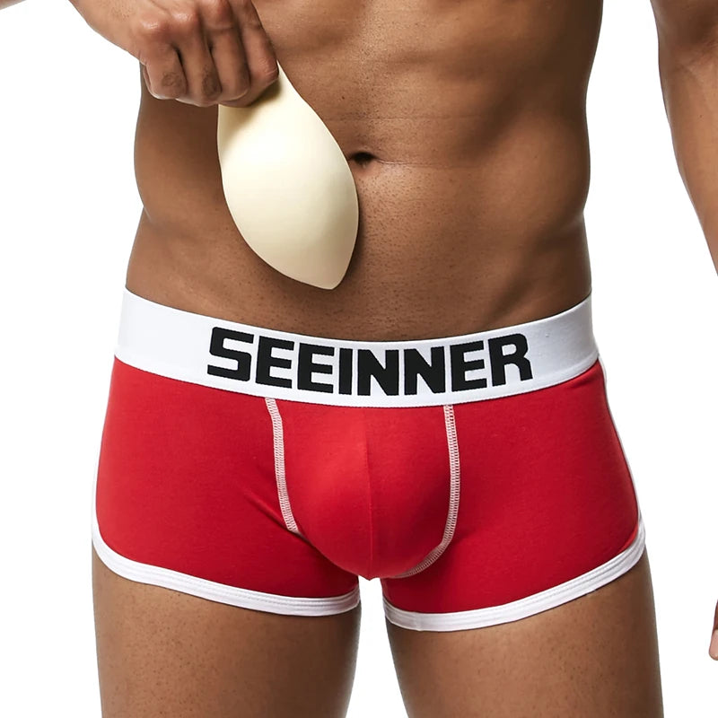 Men's padded boxer shorts with removable butt-enhancing pads | Sānvivá