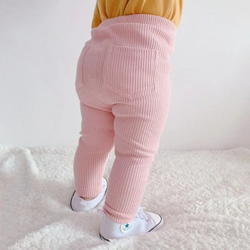 Kids cotton leggings khaki color option