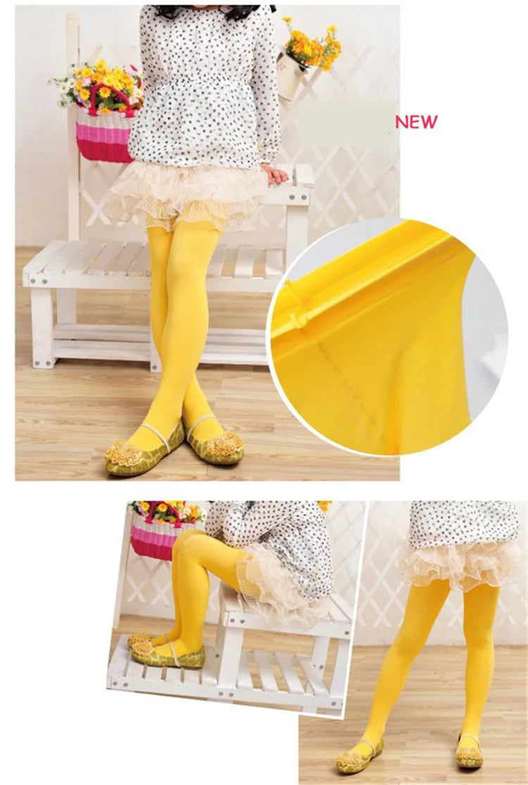 Girls ballet tights worn on child