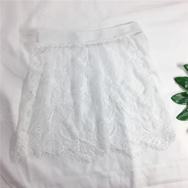 Women's Sheer Lace Mesh Mini Skirt Extender | Sānvivá