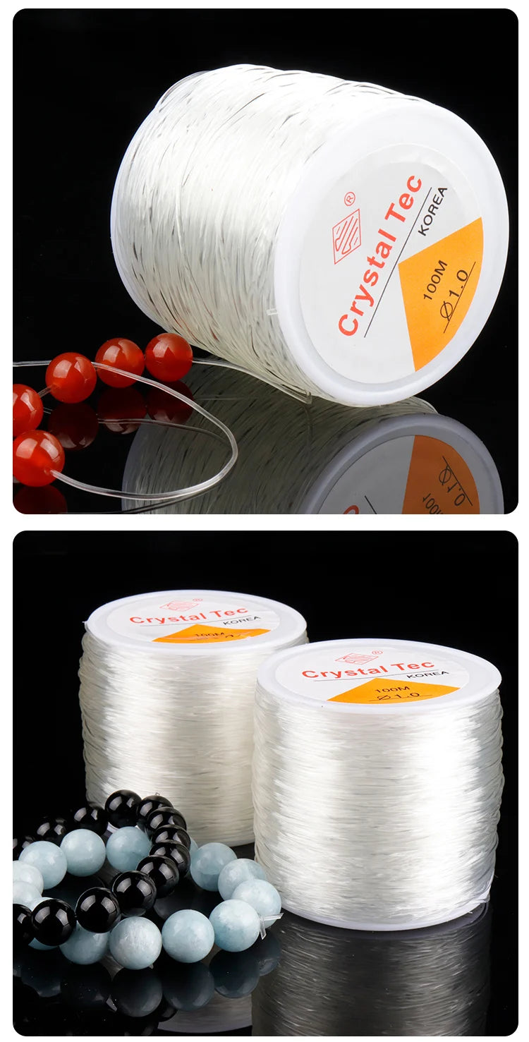 Elastic beading thread used in bracelet