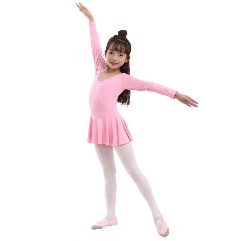 Girls ballet tights worn on child