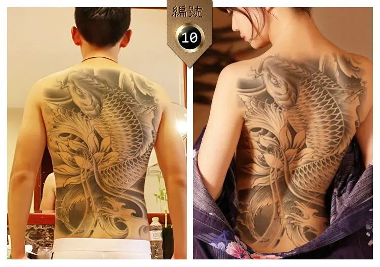 Large Temporary Tattoo Sticker Waterproof Geometric Design