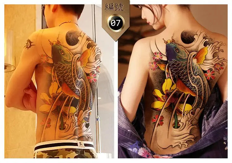 Large Temporary Tattoo Sticker Waterproof Geometric Design