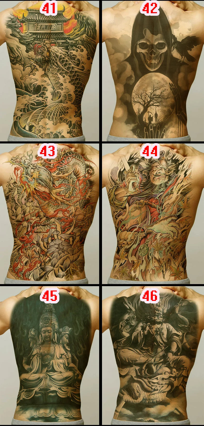 Large temporary tattoo sticker applied on arm