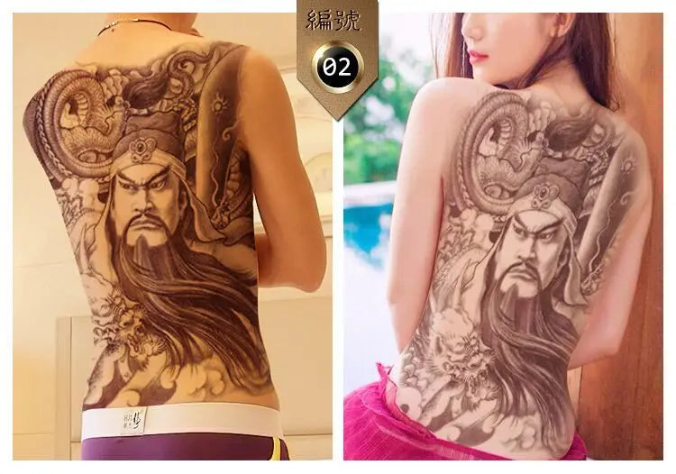Large Temporary Tattoo Sticker Waterproof Geometric Design