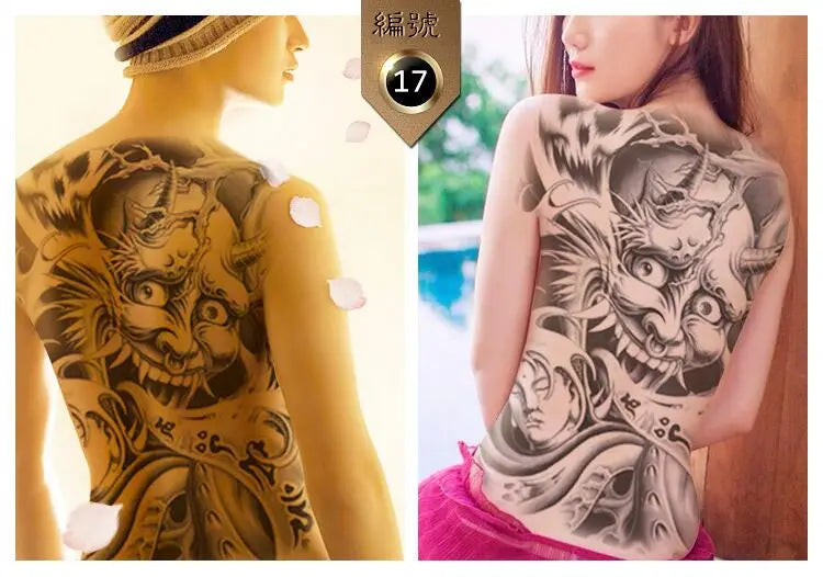 Large Temporary Tattoo Sticker Waterproof Geometric Design