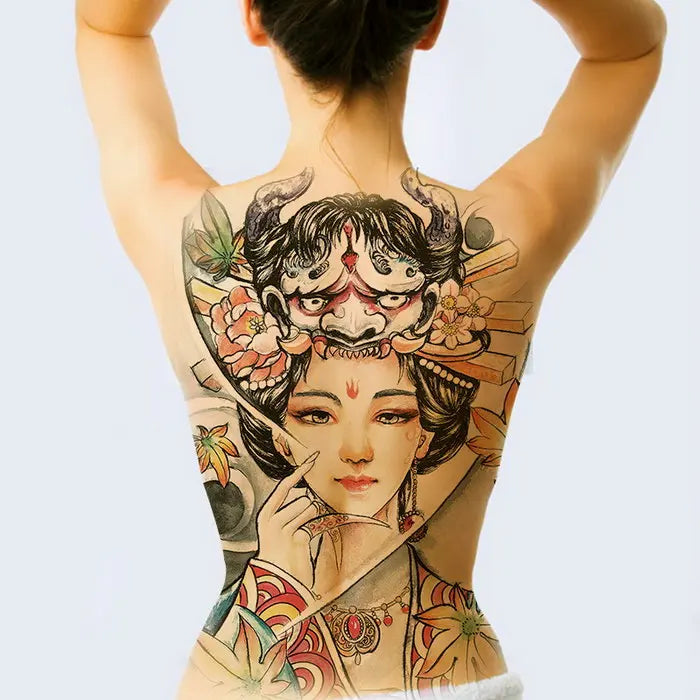 Large Temporary Tattoo Sticker Waterproof Geometric Design
