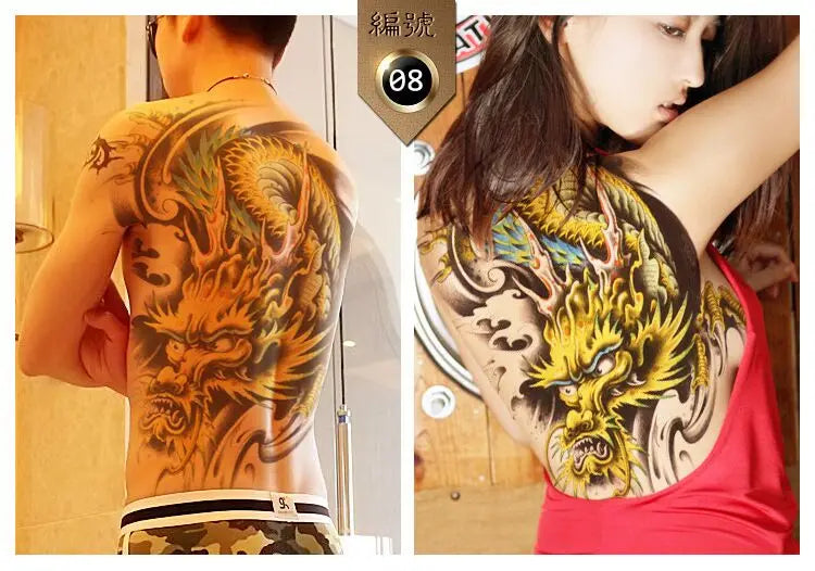Large Temporary Tattoo Sticker Waterproof Geometric Design