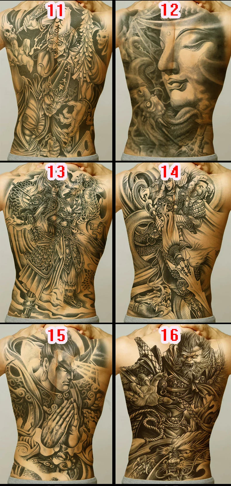 Large temporary tattoo sticker applied on arm