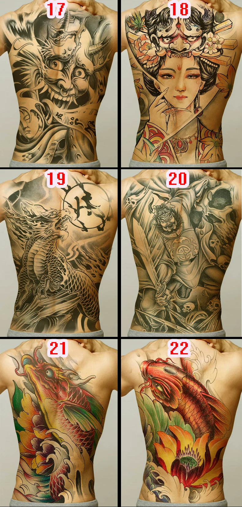 Large temporary tattoo sticker applied on arm