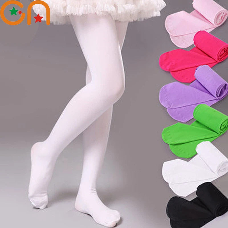 Girls ballet tights worn on child