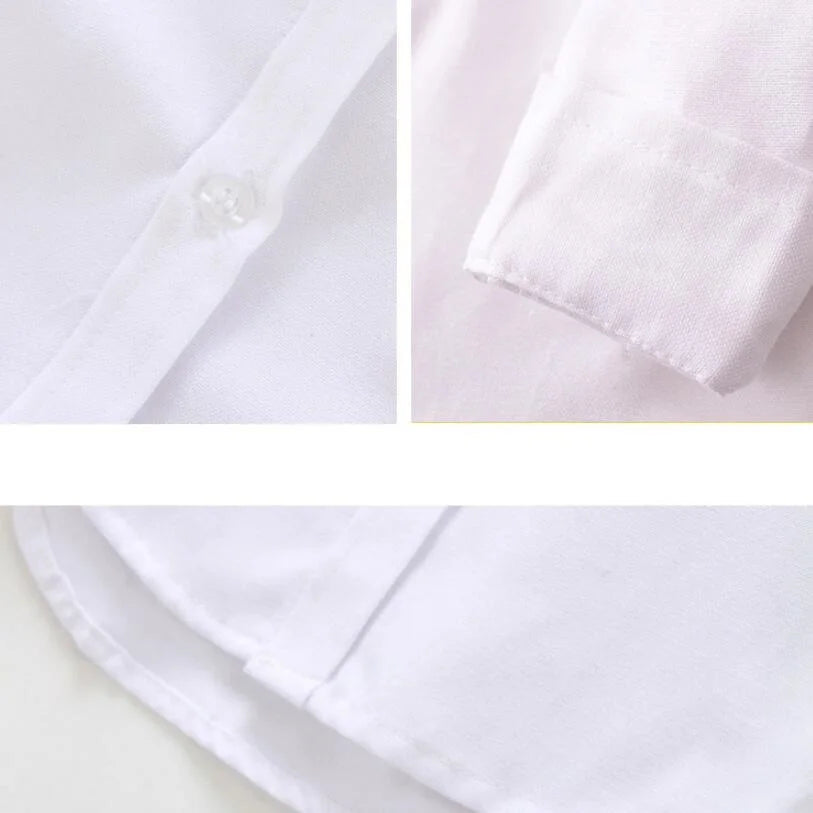 Boys school uniform shirt fabric close-up
