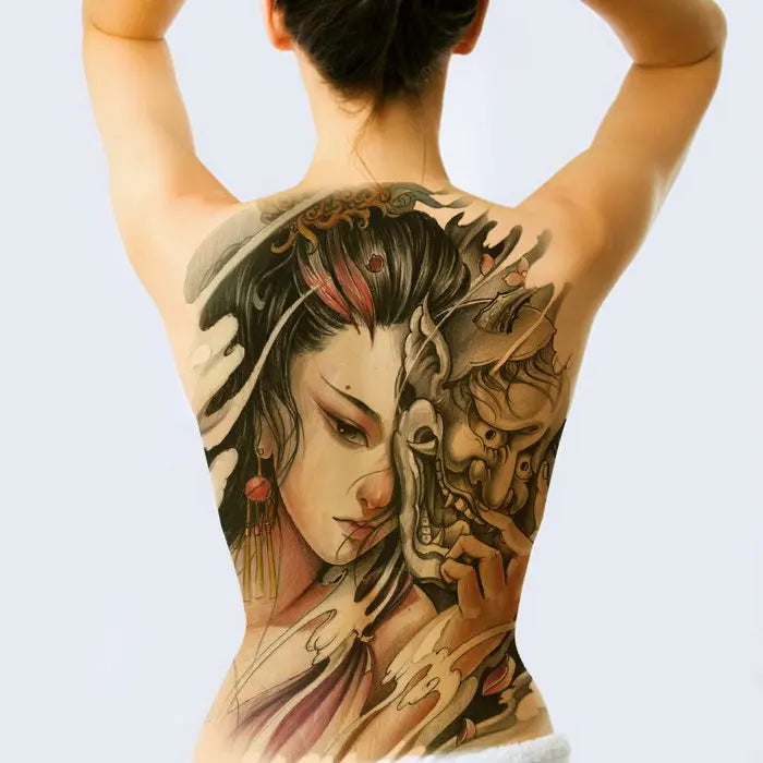 Large Temporary Tattoo Sticker Waterproof Geometric Design