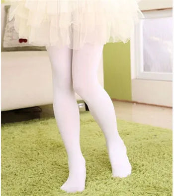 Girls ballet tights worn on child