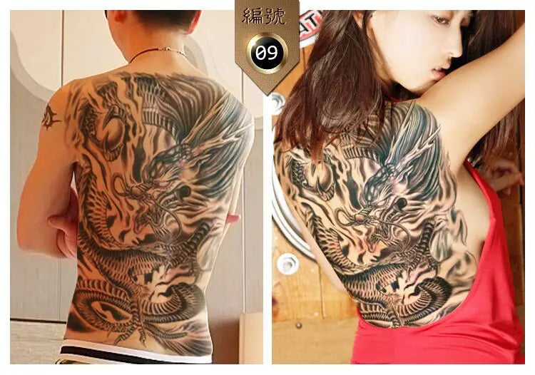 Large Temporary Tattoo Sticker Waterproof Geometric Design
