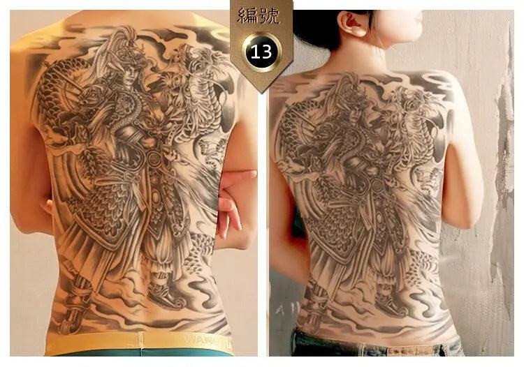 Large Temporary Tattoo Sticker Waterproof Geometric Design