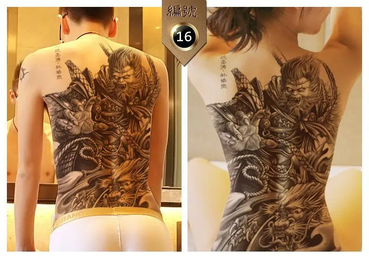 Large Temporary Tattoo Sticker Waterproof Geometric Design