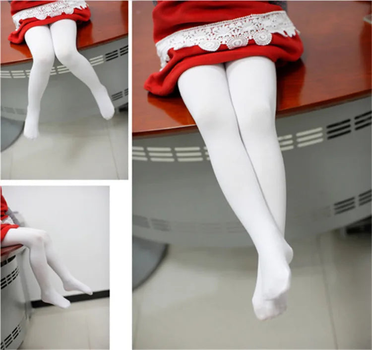 Girls ballet tights worn on child