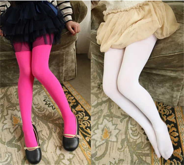 Girls ballet tights worn on child