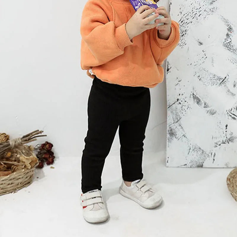 Kids cotton leggings khaki color option