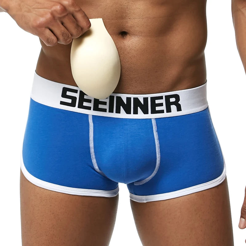 Men's padded boxer shorts with removable butt-enhancing pads | Sānvivá