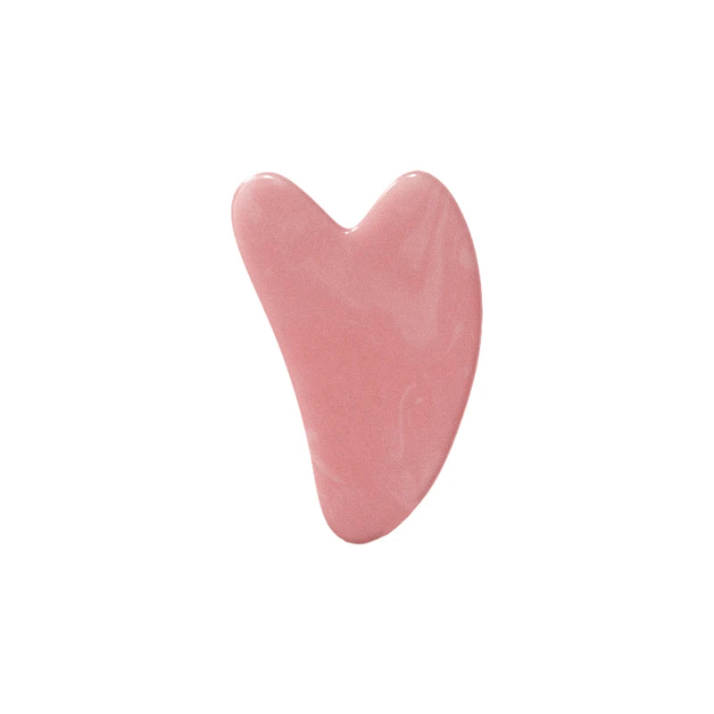 Facial massage roller scraper set worn in use