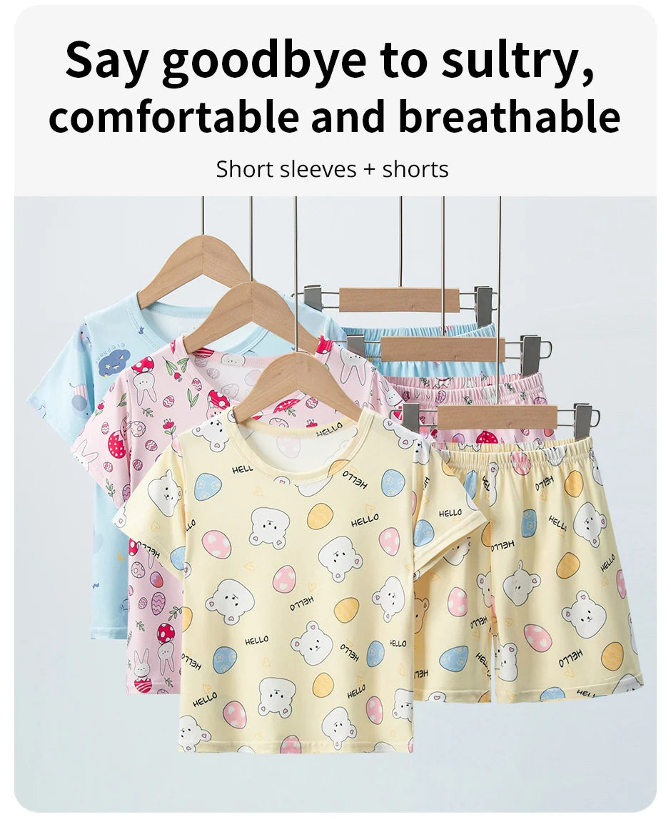 Kids shorts set top detail