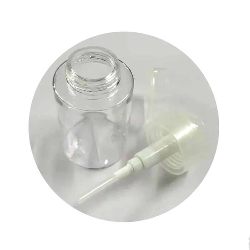 Refillable push-pump dispenser bottle pump mechanism detail
