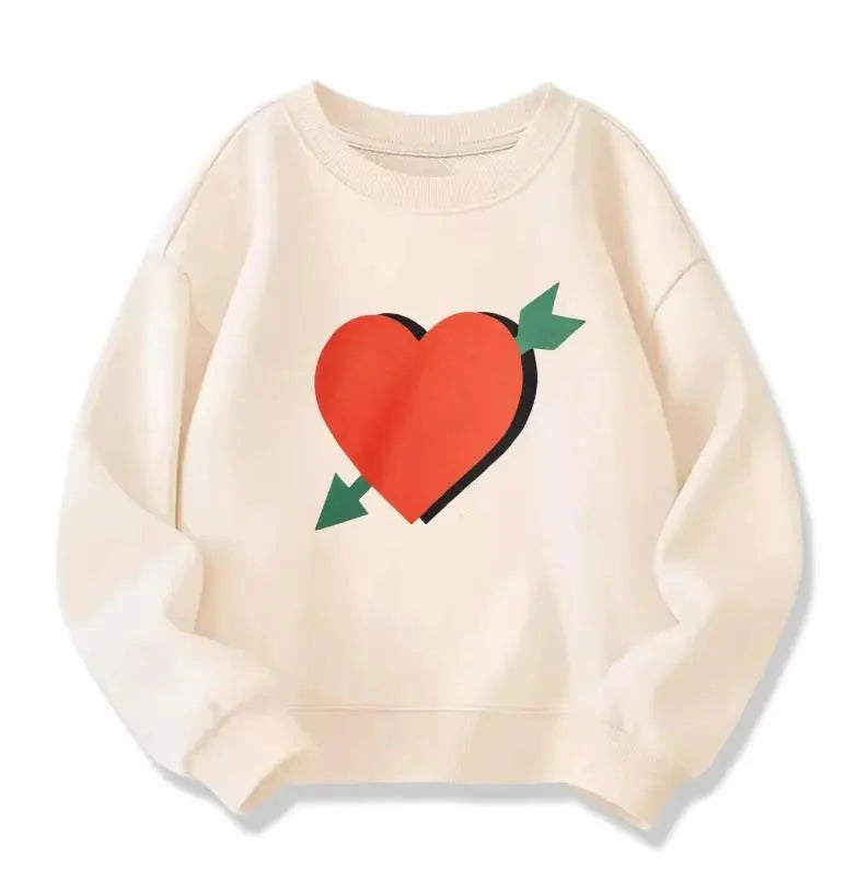 Kids cartoon graphic hoodie worn by child