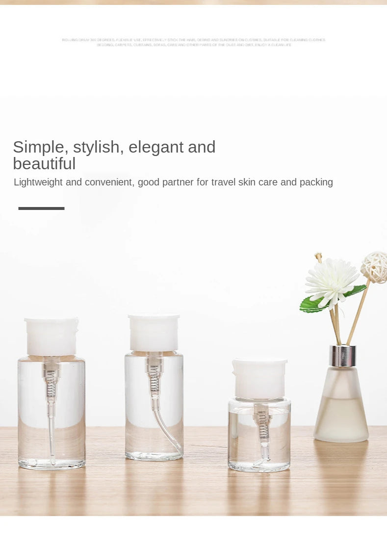 Refillable push-pump dispenser bottle pump mechanism detail