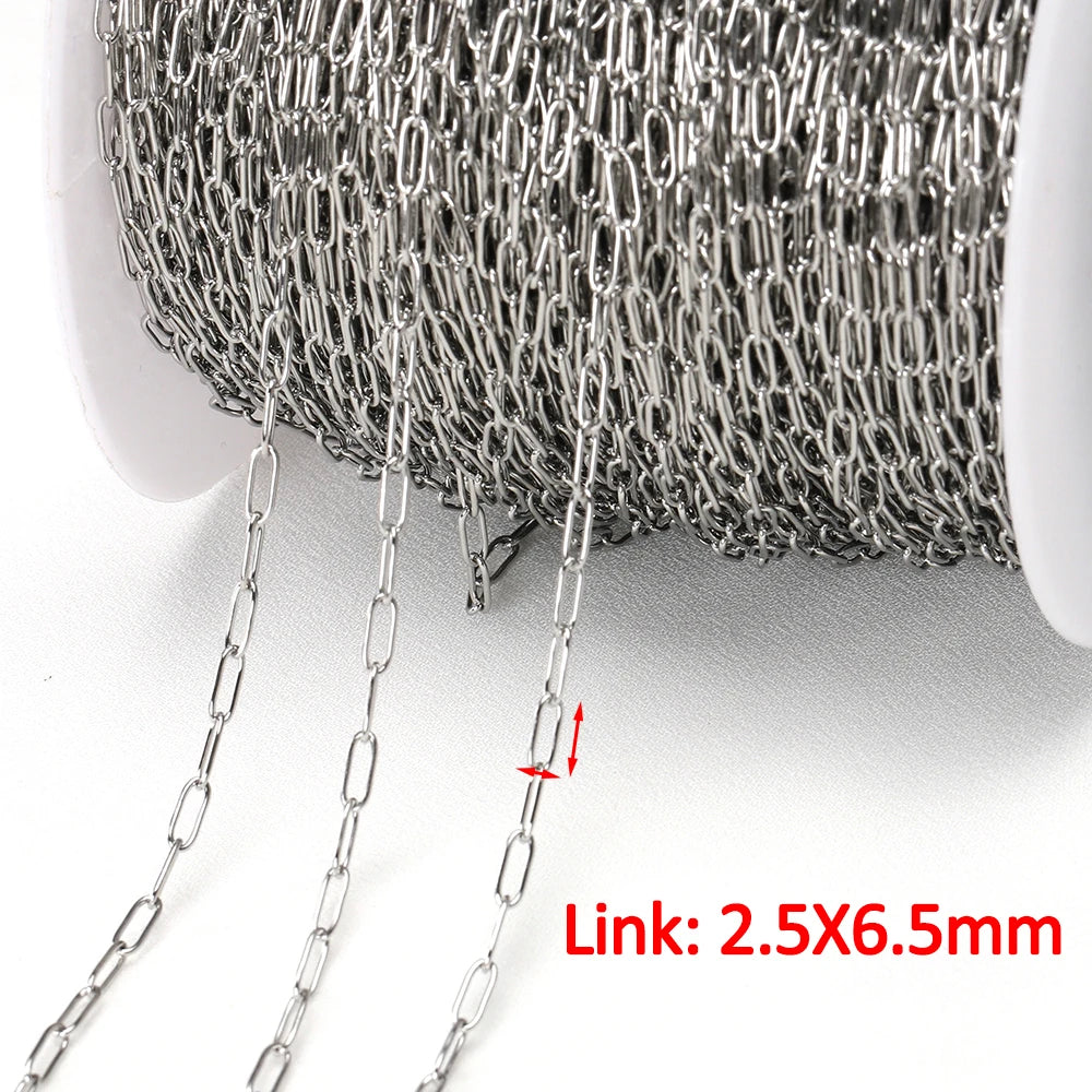 Stainless steel chain by the meter curb link style