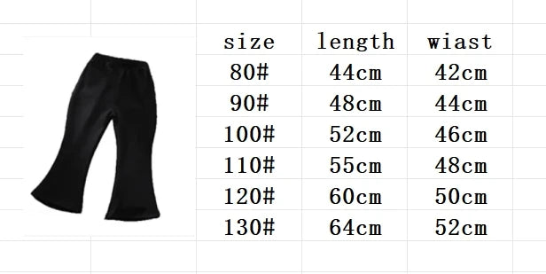 Girls flared leggings worn by child
