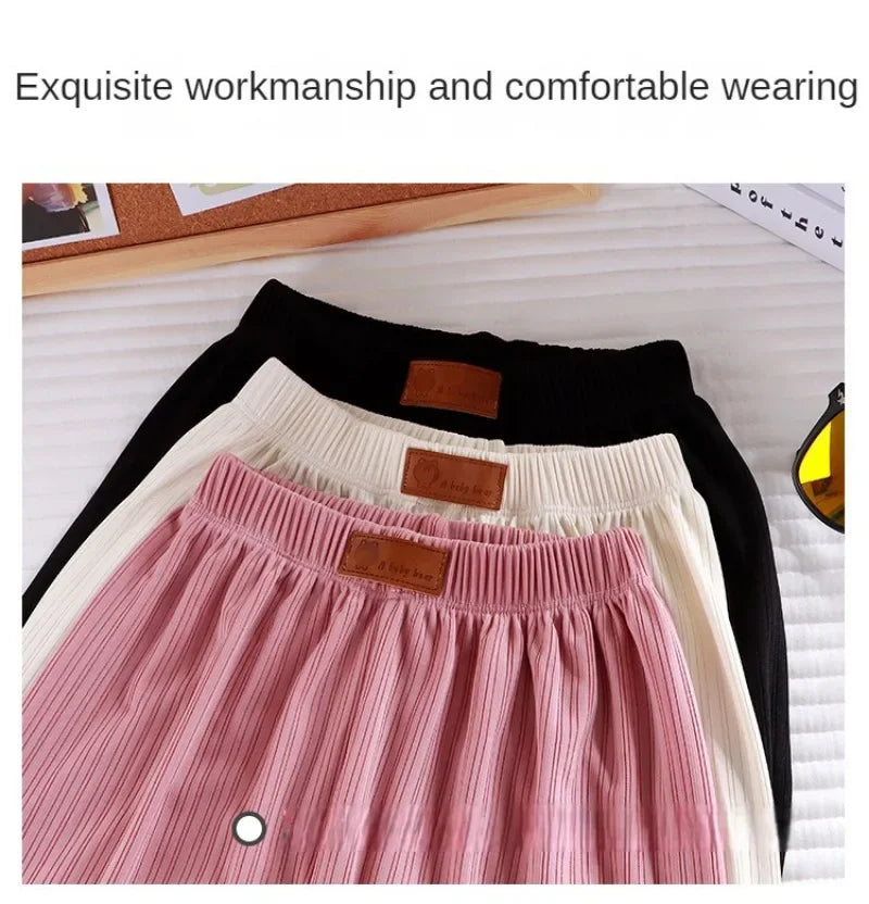 Kids breathable summer pants waistband detail