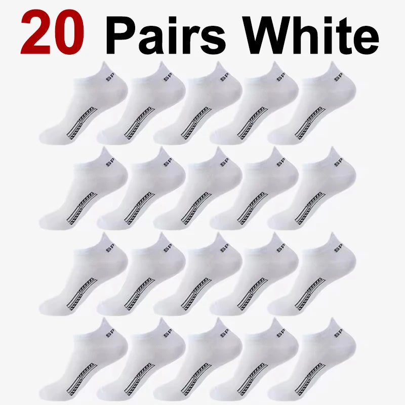 Men's casual boat socks worn in shoe