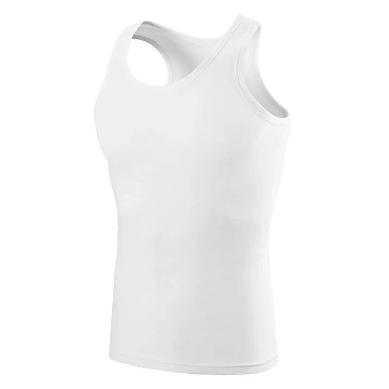Cotton vest multi-pack white front view