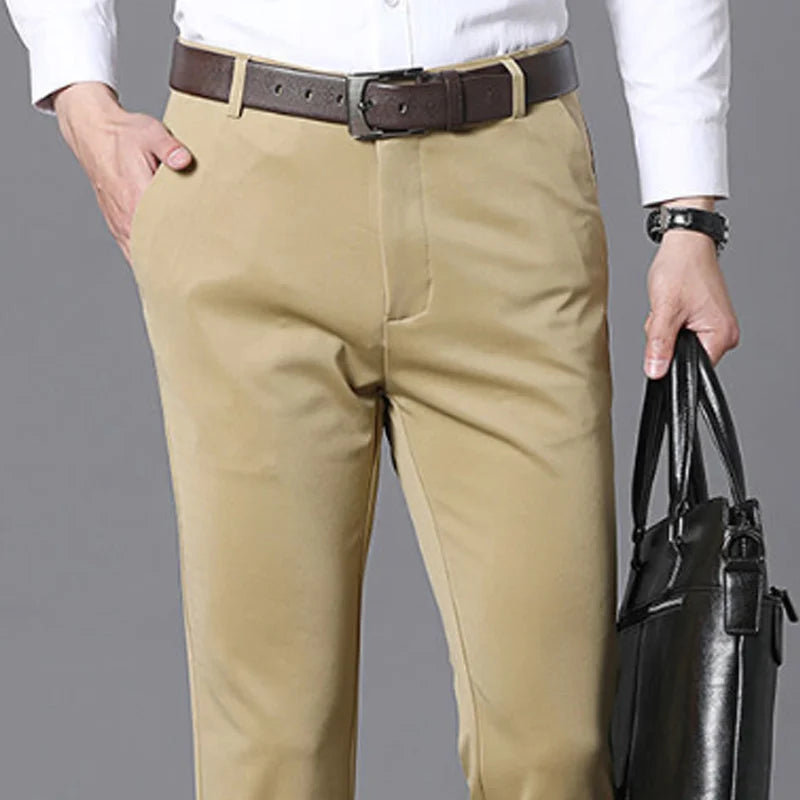 Business Casual Pants – Men's Elastic Waist Dress Trousers
