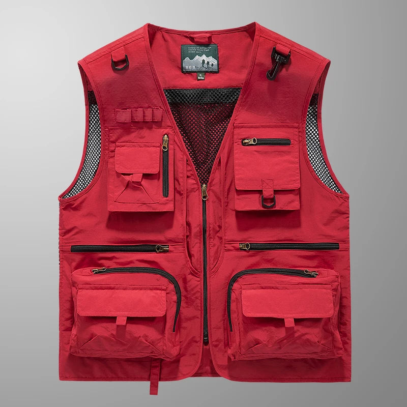 Versatile fashion vest front view orange