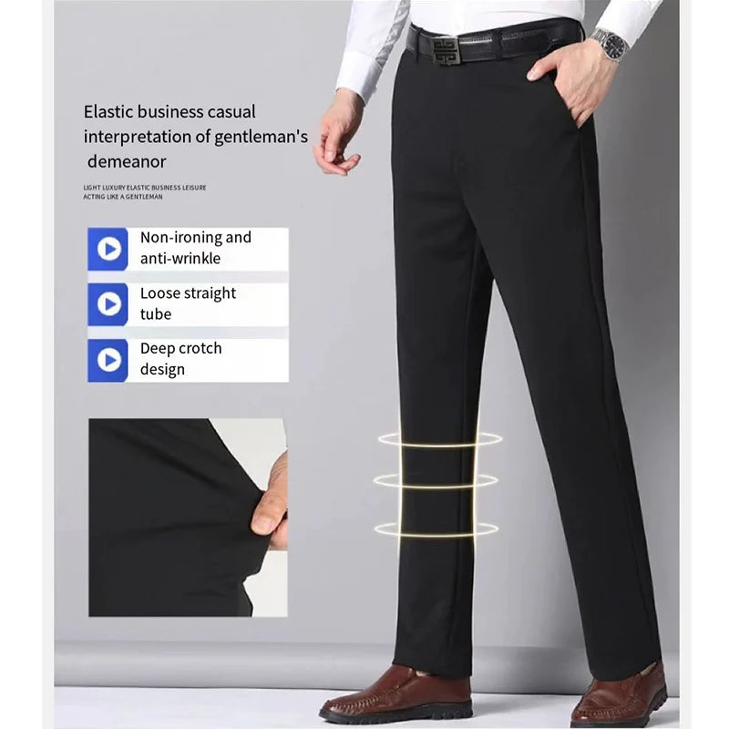 Business casual pants front view khaki