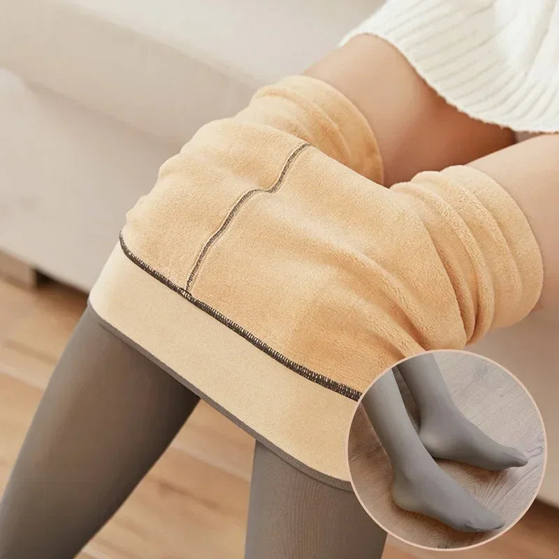 Fleece Lined Thermal Tights Women's Warm Winter Pantyhose