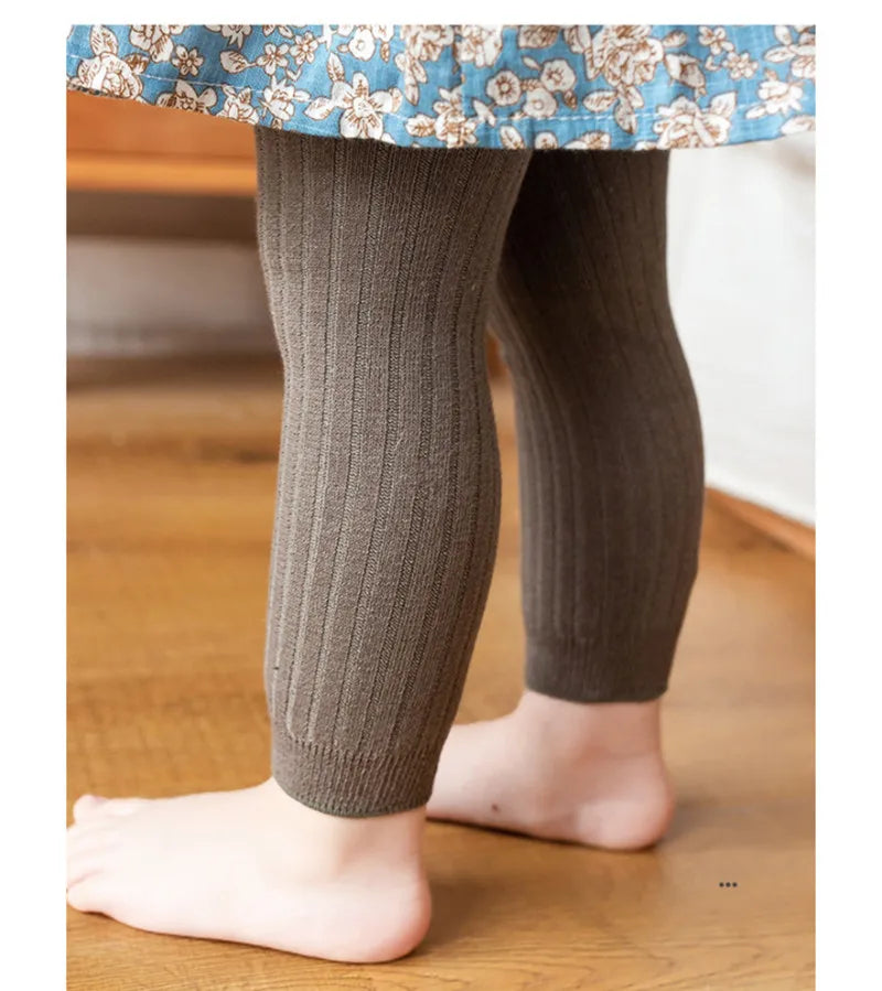 Baby cotton stretch leggings fabric texture closeup