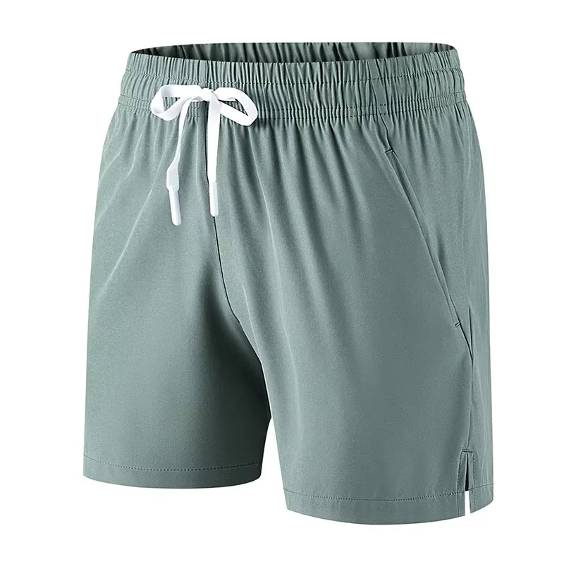 Quick-dry running shorts front view ash